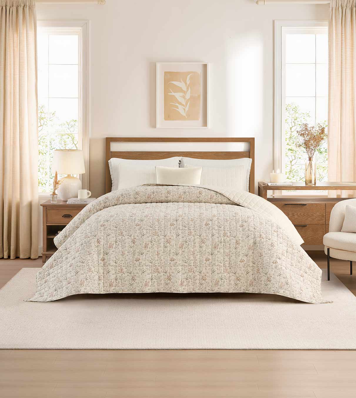 Product: Original Cotton-Linen Weighted Blanket | Color: Cotton-Linen Botanical 3.0