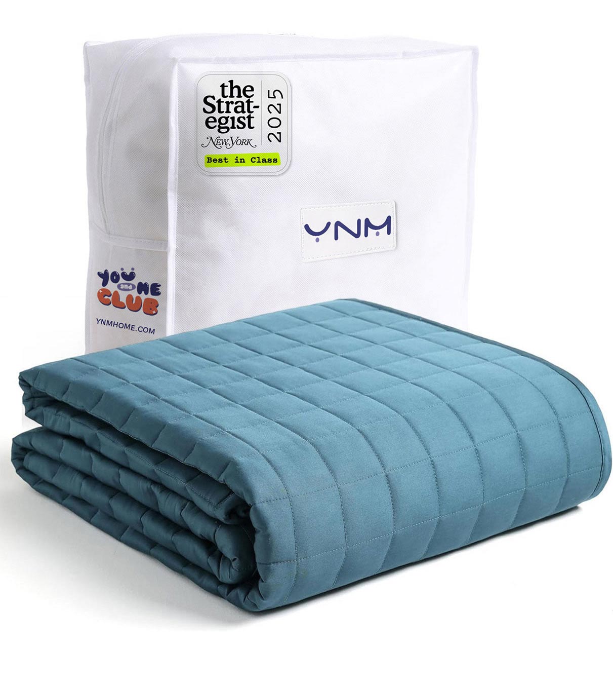 Product: Exclusive Cotton Weighted Blanket | Color: Sateen Peacock Grey