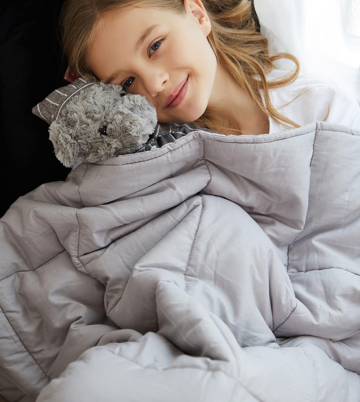 Product: Original Cotton Weighted Blanket | Color: Light Grey