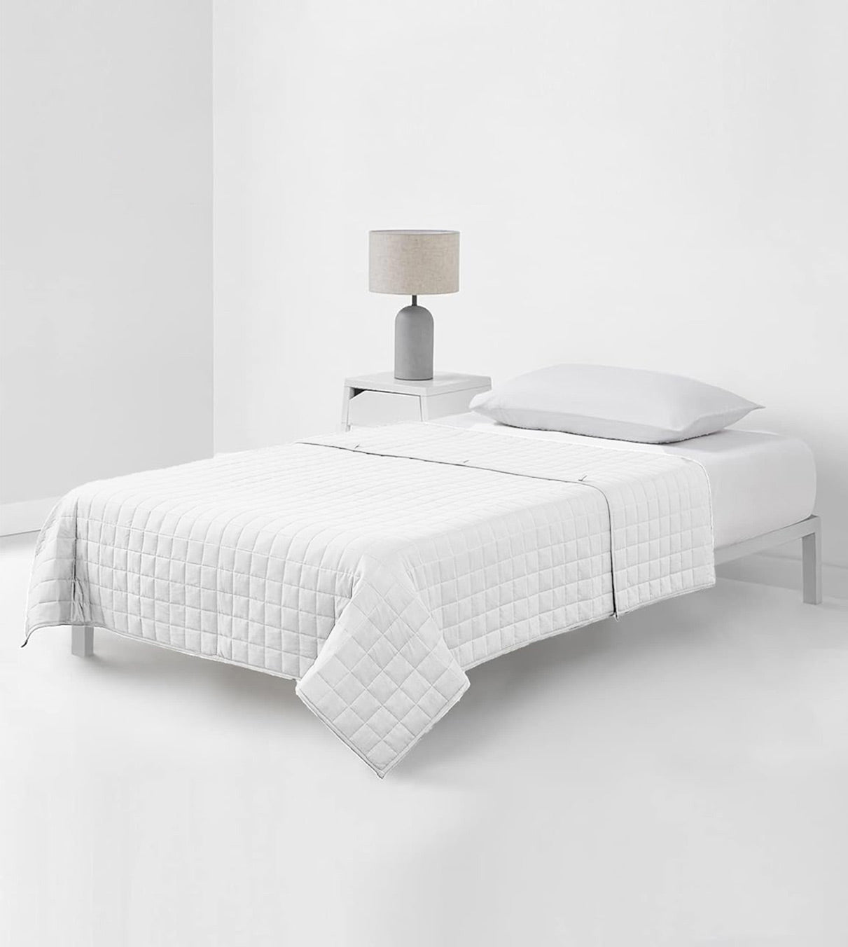 Product: YNM Weighted Blanket 15lb | Color: Bamboo White 3.0