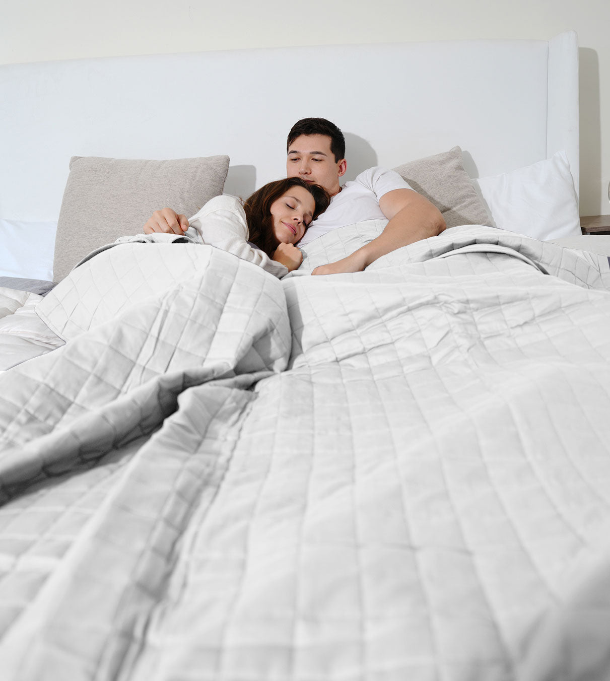Product: YNM Weighted Blanket 15lb | Color: Bamboo White 3.0