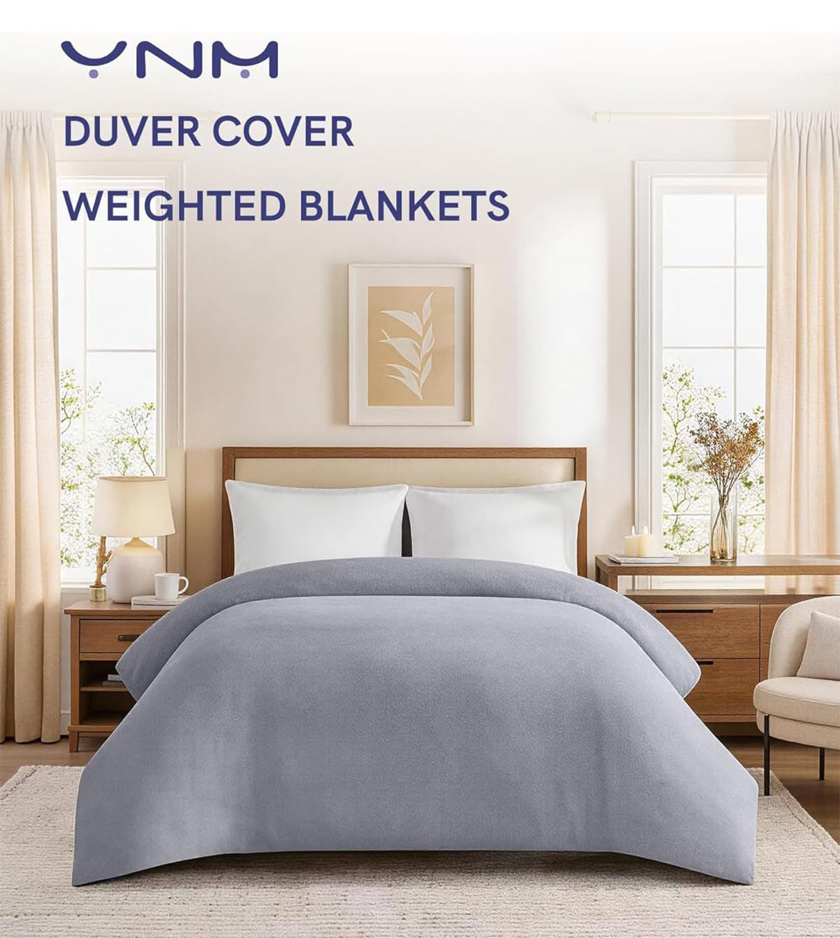 Product: Weighted Comforter | Color: 3-side-zipper Grey