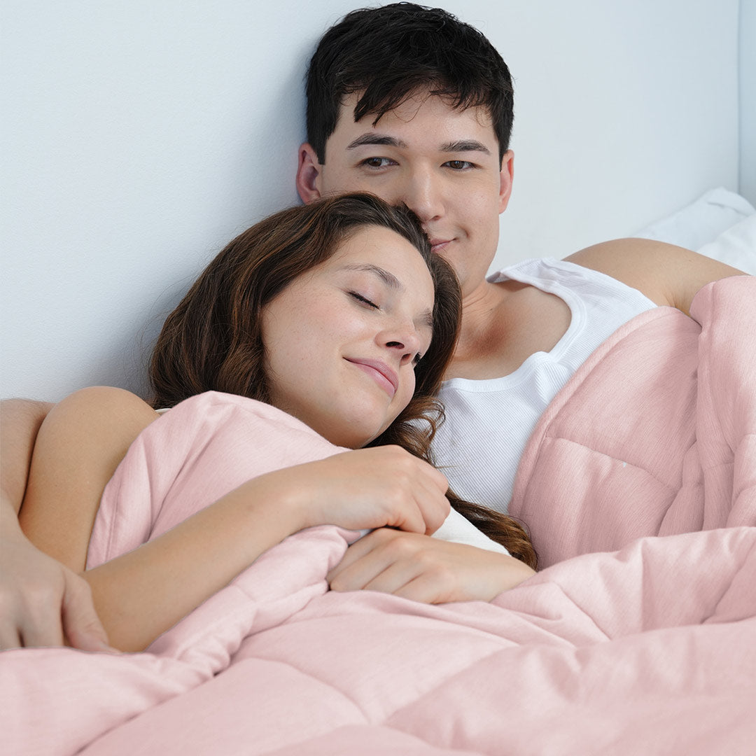 Product: YnM Prettiest Weighted Blanket | Color: Light Pink