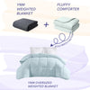Product: YnM Prettiest Weighted Blanket | Color: Mist Blue