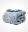 Product: Knitted Cooling Weighted Blanket | Color: Cooling Azure Blue
