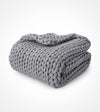 Product: Knitted Weighted Blanket | Color: Light Grey_