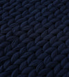 Product: Knitted Cotton Weighted Blanket | Color: Navy Blue