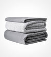 Product: Three-Piece Cooling & Velvet Set | Color: Teddy Bear Velvet Light Grey