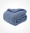 Product: Knitted Chunky Throw | Color: Cerulean Blue