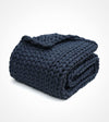 Product: Knitted Weighted Blanket | Color: Galaxy Blue
