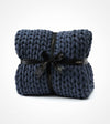 Product: Knitted Weighted Blanket | Color: Galaxy Blue_