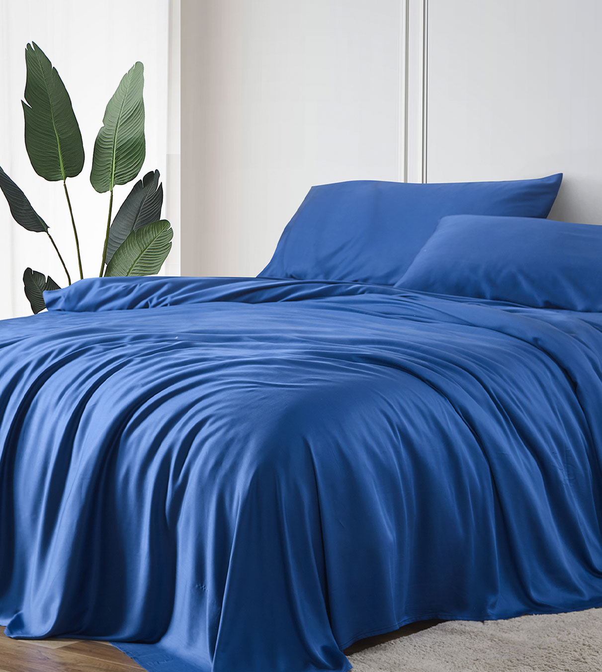 Product: Pillowcase Set | Color: Bamboo Dark Blue