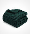 Product: Knitted Weighted Blanket | Color: Pacific Green