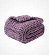 Product: Knitted Chunky Throw | Color: Purple Violet