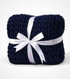 Product: Knitted Chunky Throw | Color: Indigo Blue