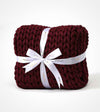Product: Knitted Chunky Throw | Color: Cherry