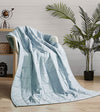 Product: Original Cotton Weighted Blanket | Color: Blue Jacquard Dandelioni_