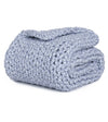 Product: Knitted Weighted Blanket | Color: Blue Baby's Breath