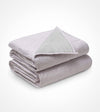 Product: Original Cotton-Linen Weighted Blanket | Color: Cotton-Linen Reversible Purple Grey