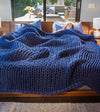 Product: Knitted Weighted Blanket | Color: Navy_