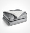 Product: Sherpa Fleece Weighted Blanket | Color: Light Grey