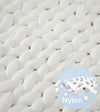 Product: Knitted Cooling Weighted Blanket | Color: Cooling White
