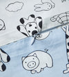Product: Cotton Weighted Blanket Duvet Cover | Color: Blue Animal Party