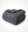 Product: Knitted Weighted Blanket | Color: Dark Grey_
