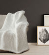 Product: Knitted Chunky Throw | Color: Pure White