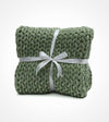 Product: Knitted Velvet Weighted Blanket | Color: Velvet Avocado