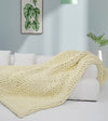 Product: Knitted Chenille Weighted Blanket | Color: Shiny Day