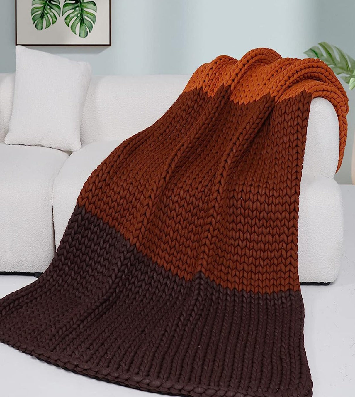 Product: Knitted Chunky Throw | Color: Caramel Autumn