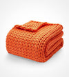 Product: Knitted Weighted Blanket | Color: Orange_