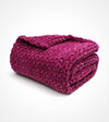 Product: Knitted Velvet Weighted Blanket | Color: Velvet Red Violet