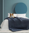 Product: Knitted Weighted Blanket | Color: Denim Blue_
