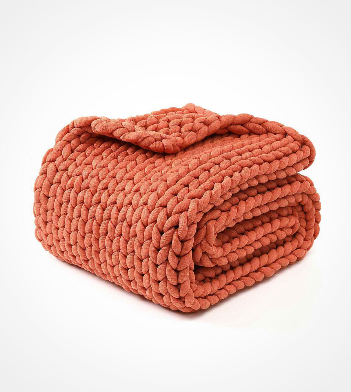 Product: Knitted Chunky Throw | Color: Exotic Orange