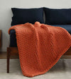 Product: Knitted Chunky Throw | Color: Exotic Orange