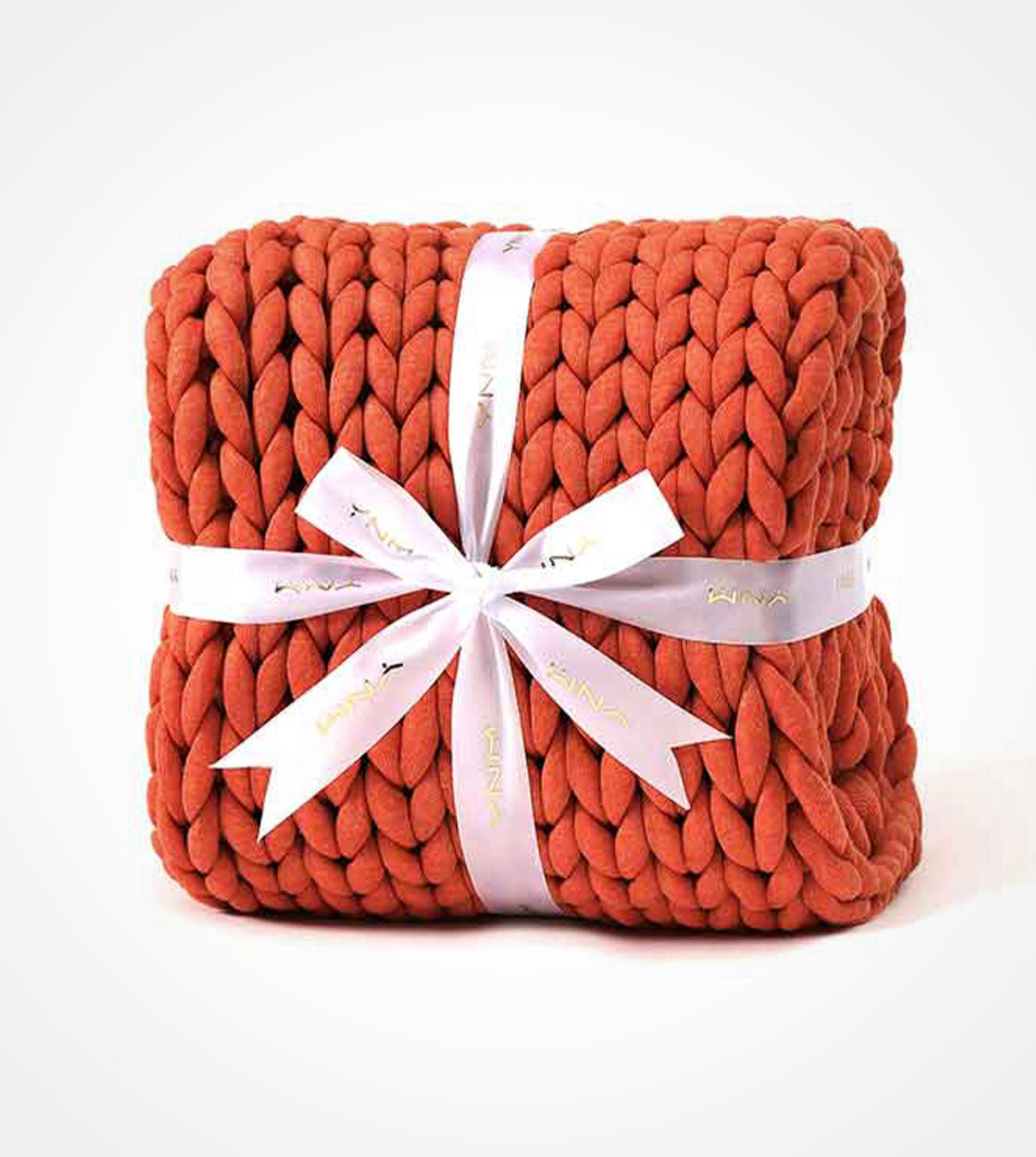 Product: Knitted Chunky Throw | Color: Exotic Orange