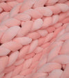 Product: Knitted Velvet Weighted Blanket | Color: Velvet Pink Blossom