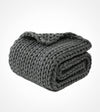 Product: Knitted Chunky Throw | Color: Charcoal Grey