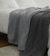Product: Knitted Chunky Throw | Color: Charcoal Grey