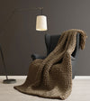 Product: Knitted Weighted Blanket | Color: Coca Brown_