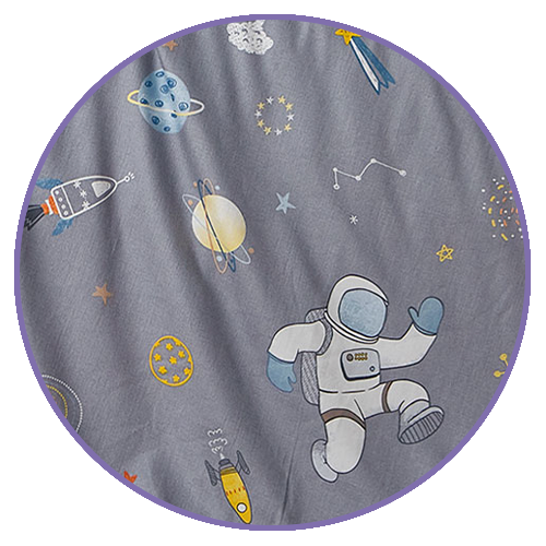 Product: Cotton Weighted Blanket Duvet Cover | Swatch: Astronaut