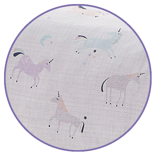 Product: Cotton Weighted Blanket Duvet Cover | Swatch: Unicorn