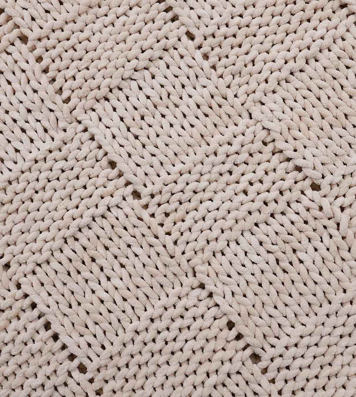 Product: Chenille Throw Blanket | Color: Beige Checkered