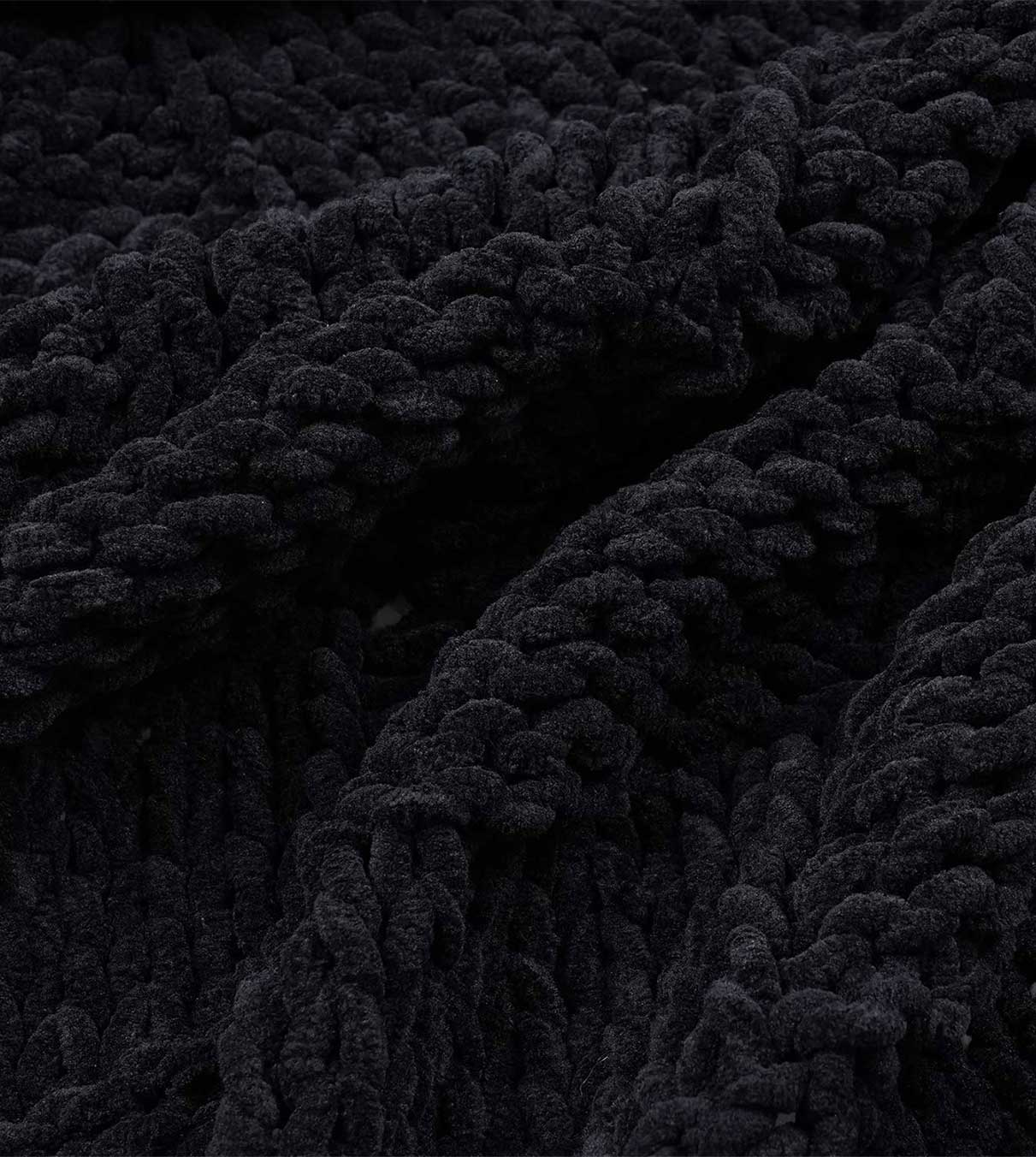 Product: Chenille Throw Blanket | Color: Black Checkered